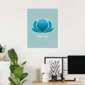 POSTER LOTUS BLEU (Bureau à domicile)