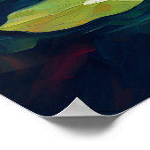 Poster Lotus Bloom : Art Floral Abstrait (Coin)