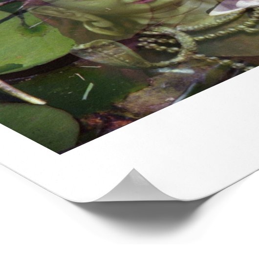 Poster Lotus & Bouddha (Coin)