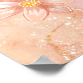 Poster Lotus de pureté rose vert décoratif (Coin)