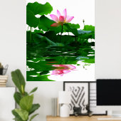 Poster Lotus eau verte zen tranquillité paix belle (Bureau à domicile)