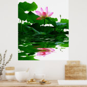 Poster Lotus eau verte zen tranquillité paix belle (Cuisine)