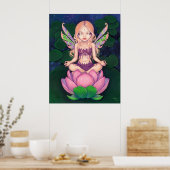 Poster Lotus Fairy yoga fée lily Art Print (Cuisine)