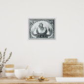 Poster "Lotus Flower" Art Nouveau par Fidus (Cuisine)