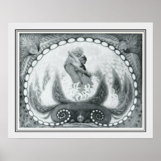 Poster "Lotus Flower" Art Nouveau par Fidus (Devant)