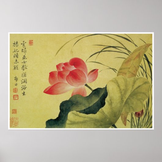 Poster Lotus Flower, Yun Shouting (Devant)