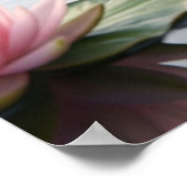 Poster Lotus Grenouille Étang Zen (Coin)