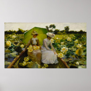 Poster Lotus Lilies par Charles Courtney Curran