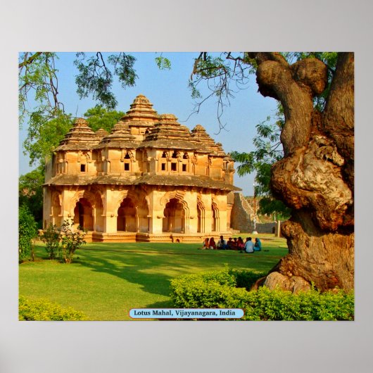 Poster Lotus Mahal, Vijayanagara, Inde (Devant)