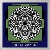 Poster Lotus méditation dharma roue (Devant)