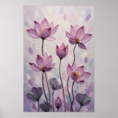Poster Lotus – Peinture à l'huile (Devant)