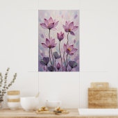 Poster Lotus – Peinture à l'huile (Cuisine)