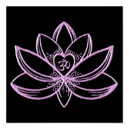 Poster Lotus rose (Devant)