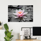 Poster Lotus rose (Bureau à domicile)