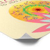 Poster Lotus rose Fleur Yoga Soins de santé (Coin)