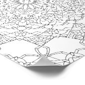 Poster Lotus Star Mandala Coloring Page Detailed Pattern (Coin)