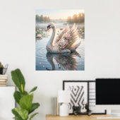 Poster Lotus Swan Dawn Lake (Bureau à domicile)