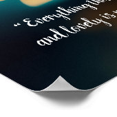 Poster Lotus Tout Beau Citation Rumi (Coin)