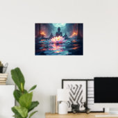 POSTER LOTUS - ZEN BOUDDHISME (Bureau à domicile)