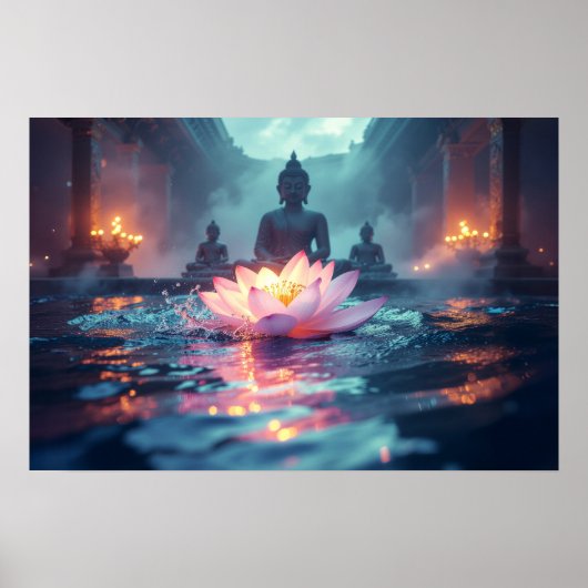 POSTER LOTUS - ZEN BOUDDHISME (Devant)
