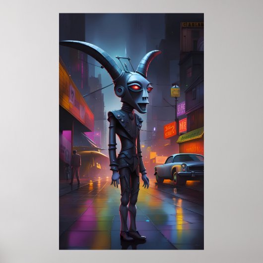 Poster Lou Cipher, le diable Cyborg privé sur le Coque (Devant)