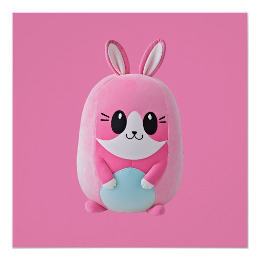 Poster "Lou Lou". Une créature rose et câline (Devant)