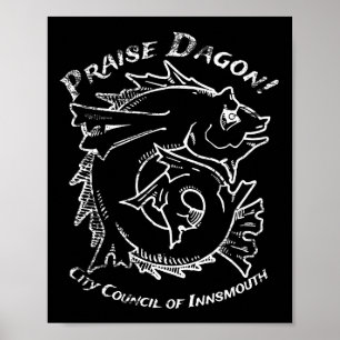Poster Louange Dagon Innsmouth Lovecraft Poisson Horreur