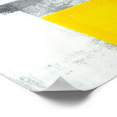 Poster 'Loud' Gris et Jaune Art Abstrait (Coin)