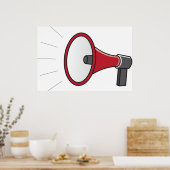 Poster Loud Megaphone (Cuisine)