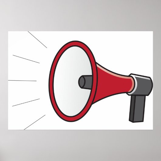 Poster Loud Megaphone (Devant)