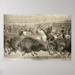 Poster "L'ouest sauvage" au grand Américain