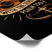 Poster Louez-Le Avec Les Cordes Jésus Guitare Acoustique (Coin)