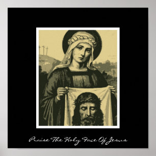 Poster louez le visage saint de jésus