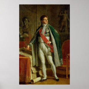Poster Louis Alexandre Berthier montre la carte de