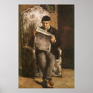 Poster Louis Auguste Cezanne Père De L'Artiste Lecture