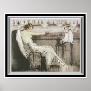 Poster Louis Icart barre" 16 x 20 "de cocktail