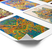 Poster Louis Wain, 9 chats psychédéliques (Coin)