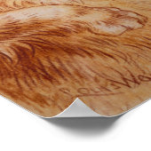 Poster Louis Wain Chat de gingembre étonné Chambre pour e (Coin)