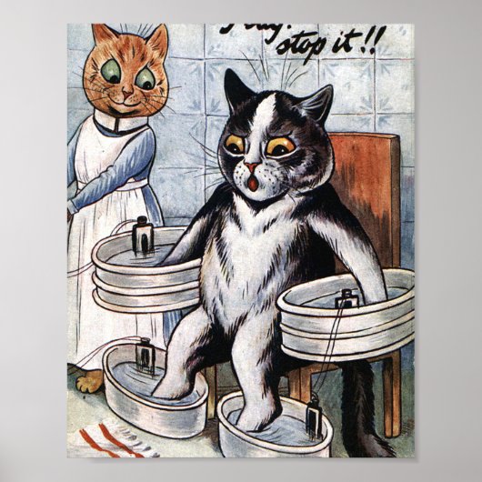 Poster Louis Wain - Chat Habillé Comme Infirmière (Devant)