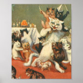 Poster Louis Wain Joyeux Noël (Devant)
