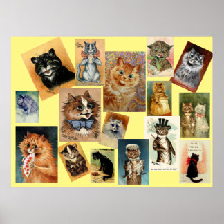 Poster Louis Wain Peintures de chats