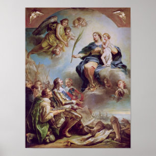 Poster Louis XIII consacrant l'église