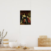 Poster Louis XIV Détenant un plan de la Maison Royale (Cuisine)