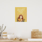 Poster Louisa May Alcobook Lover Floral Art Print (Cuisine)