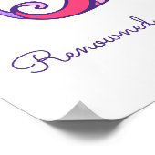 Poster Louise initiale L doodle nom de l'art cardiaque (Coin)