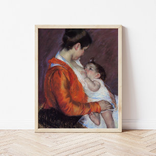 Poster Louise Nuring Son Enfant   Mary Cassatt