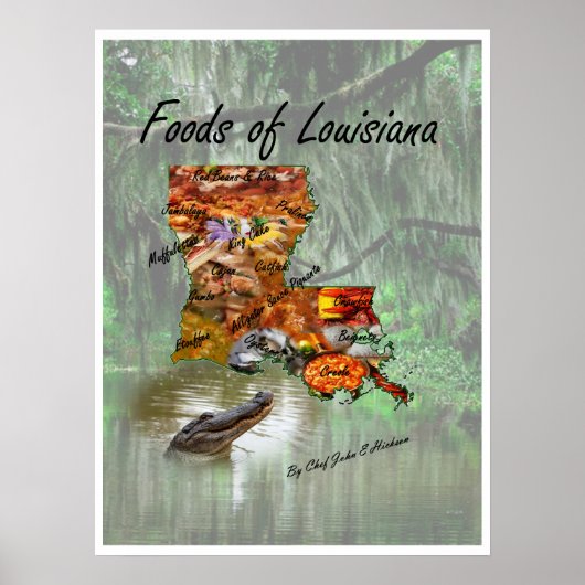 Poster Louisiana Foods (Devant)