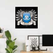 Poster Louisiane Crest (Bureau à domicile)