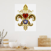 Poster Louisiane Fleur De Lis Bicentennial (Cuisine)