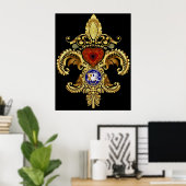 Poster Louisiane Fleur De Lis Bicentennial (Bureau à domicile)